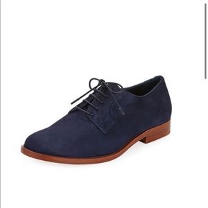 Mansur Gavriel Blue Suede Oxfords